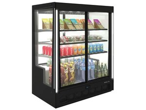 K�hlvitrine Pak, mit Glasschiebet�ren, h�henverstellbare...