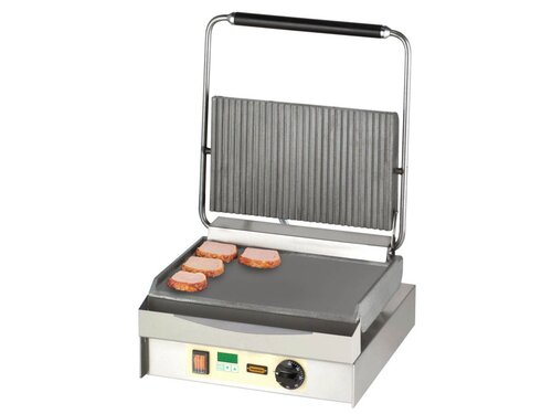 Neumrker Chopper-Grill Kontaktgrill, oben geriffelt +...