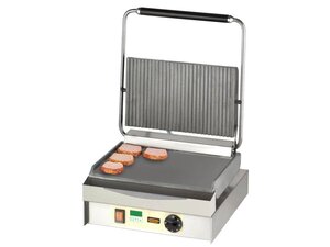 Neumrker Chopper-Grill Kontaktgrill, oben geriffelt +...