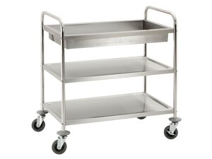 Neum�rker Servierwagen, 2 Ablageebenen und eine Abr�ummulde, Tragf�higkeit bis 120 kg
