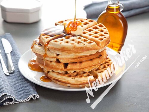 Neum�rker Thermocook� Waffeleisen mit Americano Waffel Wechselplatten, f�r 1 Waffel � � 185 x H 30 mm
