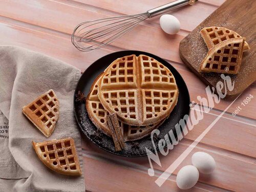 Neum�rker Thermocook� Waffeleisen mit Americano Waffel Wechselplatten, f�r 1 Waffel � � 185 x H 30 mm