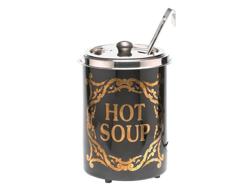 Hot-Pot Suppentopf, Hot Soup, Inhalt 5 Liter, mit Blattgold-Dekor, 230 V / 300 W, BTH 250 x 250 x 350 mm