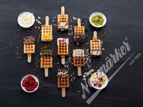 Neum�rker Thermocook� Waffeleisen mit Rahmwaffel am Stiel Wechselplatten, f�r 6 Waffeln � 65 x 100 x 30 mm