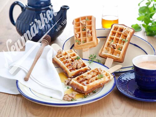 Neum�rker Thermocook� Waffeleisen mit Rahmwaffel am Stiel Wechselplatten, f�r 6 Waffeln � 65 x 100 x 30 mm