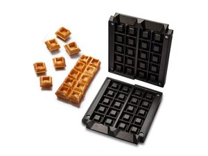 Neumrker Waffo-Biss Backplattensatz, antihaftbeschichtetes Aluminium, fr Helios Vertikal-Backsystem