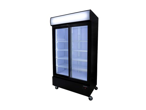 Getränkekühlschrank Basic mit Schiebetüren, beleuchtetes Display, 790 Liter, BTH 1130 x 718 x 2095 mm