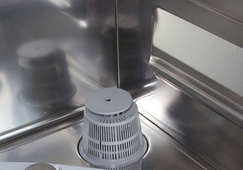 Profiline Gläserspülmaschine doppelwandig mit Thermostop, HACCP, Digital, Ablaufpumpe und Dosierpumpen, Korbmaß 400 x 400 mm