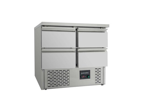 vaiotec EASYLINE Mini 700 Kühltisch, 4 Schubladen für GN 1/1, 240 Liter, statische Kühlung, BTH 900 x 700 x 850 mm