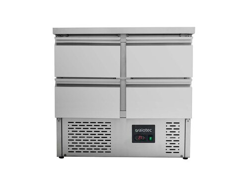 Kühltisch BASIC, 4 Schubladen, 109 Liter, statische Kühlung, BTH 900 x 700 x 850 mm