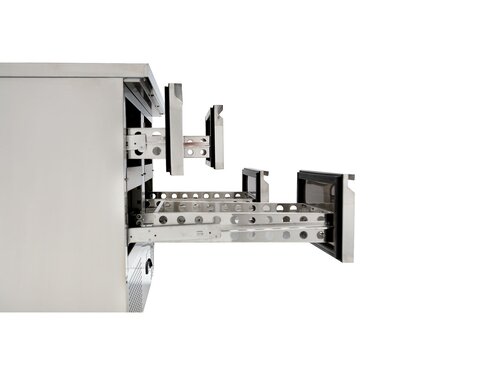 vaiotec EASYLINE 700 Kühltisch, 6 Schubladen für GN 1/1, 368 Liter, mit statischer Kühlung, BTH 1370 x 700 x 850 mm