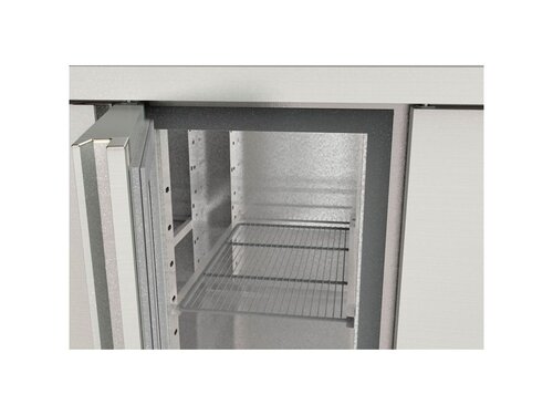 Tiefkühltisch PROFI aus Edelstahl, 450 Liter, 3 Türen, GN...