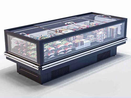 Gefriergondel Icecraft 1.6, Inhalt 309 Liter, 1,2 m², mit Glasschiebedeckel, BTH 1600 x 1050 x 920 mm