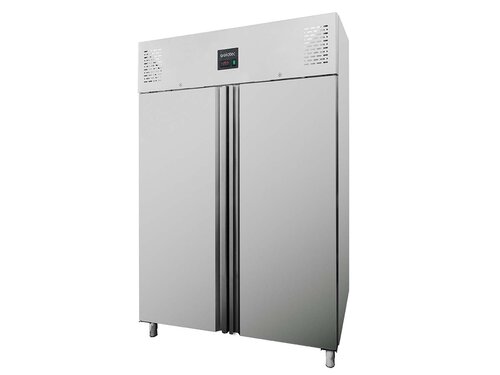 Edelstahl Tiefkühlschrank Basic, Inhalt 1300 Liter, GN 2/1, Umluftkühlung, BTH 1480 x 830 x 2010 mm