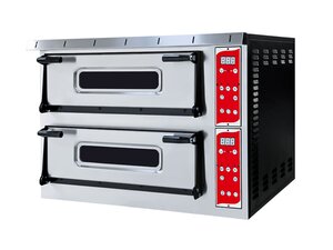 Prismafood Pizzaofen Special99 Digital, 2 Backkammern, Schamottboden, 18 Pizzen �35 cm, 26,4 kW, BTH 1360 x 1314 x 745 mm