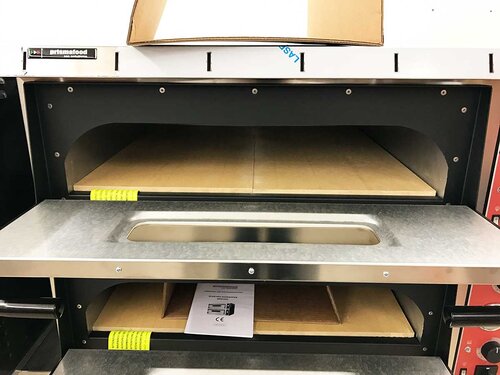 Prismafood Pizzaofen Special6 BREIT, 1 Backkammer, Schamottboden, 6 Pizzen �35 cm, 9,0 kW, BTH 1360 x 954 x 415 mm