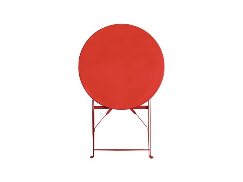 Bolero Terrassentisch rund, klappbar, Rot, fr Innen- und Auenbereich,  595 mm, Hhe 710 mm