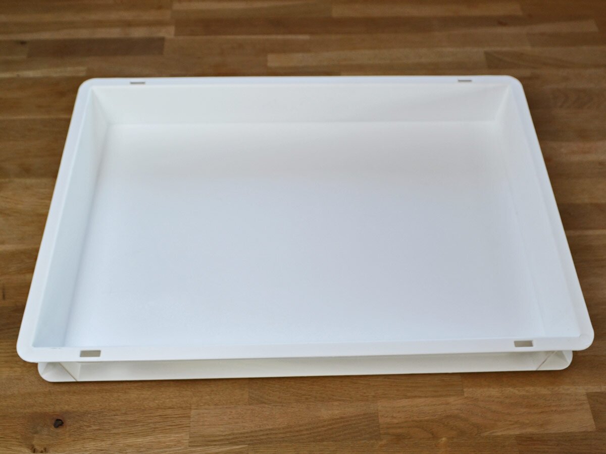 20 Stück Pizzateigbehälter Euronorm Kunststoff Weiß 60 x 40 x 7 cm Gastlando 