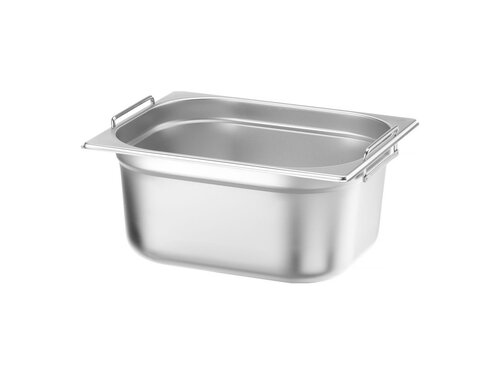 Hendi Budget Line Gastronormbeh�lter mit Griffen GN 1/2, Tiefe 150 mm, Edelstahl