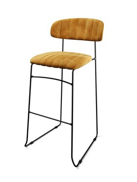 FEROS Mundo Barhocker gelb, BTH 465 x 49 x 1050 mm