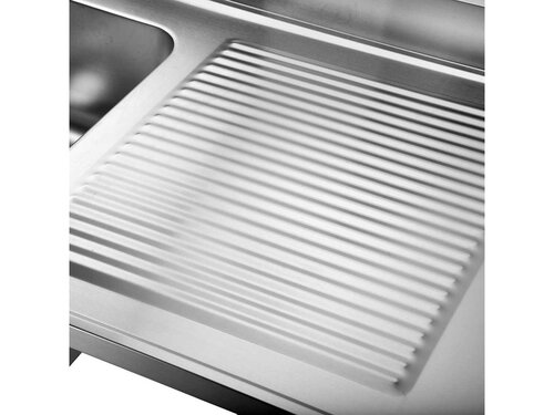 vaiotec TOPLINE 700 Sp�lzentrum, 1 Becken links, Grundboden, BTH 1400 x 700 x 850 mm