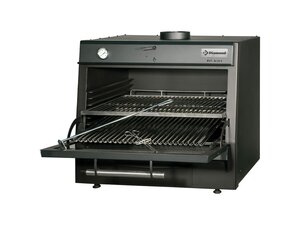 Diamond Holzkohleofen, Schwarz, Edelstahl, Gusseisen, 4,5...