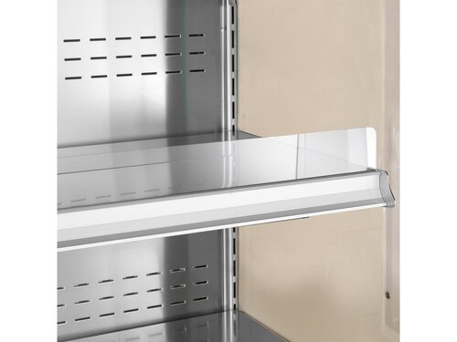 Diamond Padova Line, Wandk�hlregal geschlossen - Grau, 1,45 m�, mit 3 Ausstellb�den und Schiebet�ren aus Glas, BTH 1000 x 570 x 2000 x mm