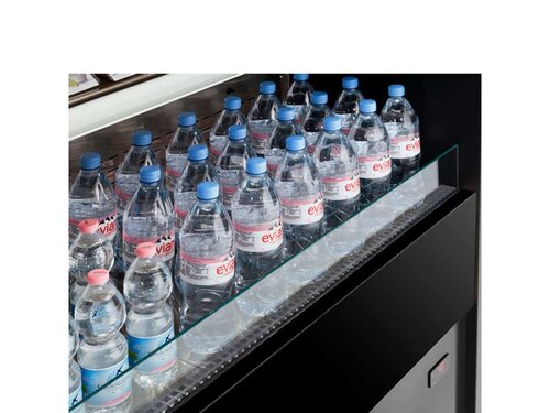 Diamond Modena Line, Wandk�hlregal, Fl�gelt�ren, Schwarz, 1,47 m�, 3 Einlegeb�den, LED-Beleuchtung,BTH 1200 x 570 x 2000 x mm