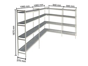 Regalsystem KIT 090 fr Khlzellen, 940+940+1060+1060 x...