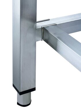 vaiotec EASYLINE 600 Arbeitstisch, unterfahrbar, mit Aufkantung, BTH 700 x 600 x 850 mm