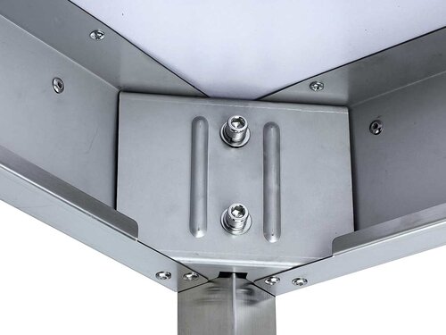 vaiotec EASYLINE 600 Arbeitstisch, unterfahrbar, mit Aufkantung, BTH 800 x 600 x 850 mm