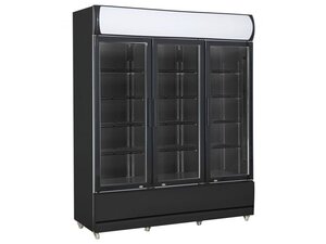 Getr�nkek�hlschrank mit 3 T�ren, LED-Display, auf Rollen,...