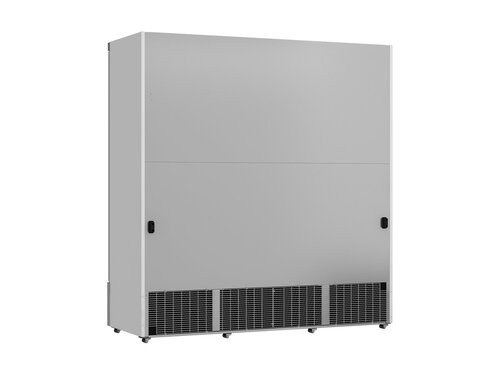 Glast�rk�hlschrank auf Rollen, mit 3 T�ren, Inhalt 1530 Liter, Wei�, BTH 1880 x 710 x 1997 mm