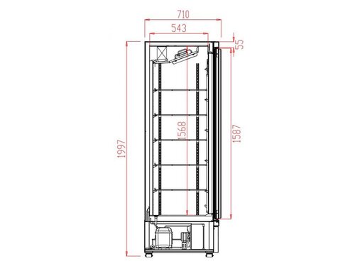 Gefrierschrank auf Rollen, mit 1 T�r, Inhalt 600 Liter, Wei�, BTH 750 x 710 x 1997 mm