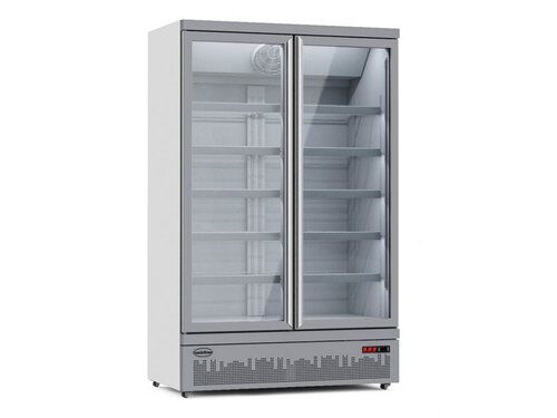 Gefrierschrank auf Rollen, mit 2 Glast�ren, Inhalt 1000 Liter, Wei�, BTH 1253 x 710 x 1997 mm