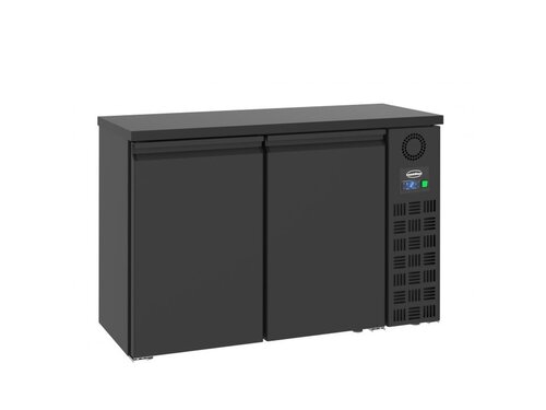 Combisteel Bark�hltisch Pro Line, 2 T�ren, 320 Liter, Schwarz, BTH 1380 x 550 x 950 mm