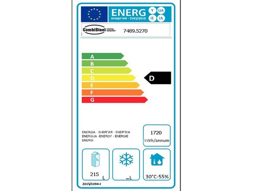 Combisteel Bark�hltisch Pro Line, 2 T�ren, 320 Liter, Schwarz, BTH 1380 x 550 x 950 mm