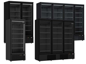 Glastrkhlschrank auf Rollen in verschiedene...