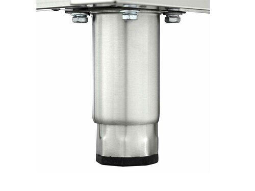 vaiotec EASYLINE 800 Kassentisch, Granitarbeitsplatte schwarz, Edelstahl, BTH 600 x 820 x 850 mm