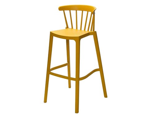 BEST Barhocker Windson Oker-Gelb, indoor & outdoor, BTH 550 x 530 x 1030 mm
