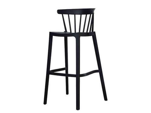BEST Barhocker Windson Schwarz, indoor & outdoor, BTH 550 x 530 x 1030 mm