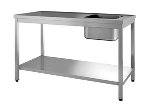 vaiotec TOPLINE 600 Cheftisch, Becken rechts, Grundboden,...