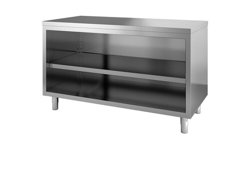 vaiotec TOPLINE 700 Arbeitsschrank, offen, mit Zwischenboden, BTH 1500 x 700 x 850 mm