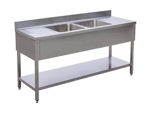 vaiotec TOPLINE 700 Sp�ltisch, 2 Becken mittig, 2...