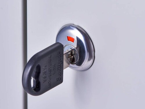 Spind, 1-t�rig, inkl. Schloss, BTH 400 x 450 x 1700 mm