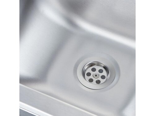 Stalgast Handwaschbecken mit Kniebedienung, inkl. Armatur und Seifenspender, BTH 400 x 330 x 570 mm