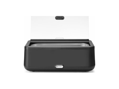 Hendi UNIQ Chafing Dish GN 1/1 Schwarz mit Glasdeckel und digitalem Bedienfeld