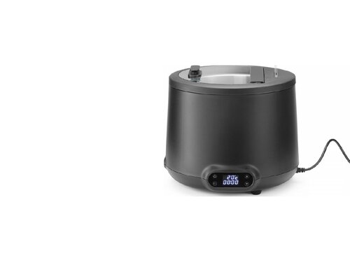 Hendi UNIQ Suppenkessel, Inhalt 8 Liter, � 366 mm, mit Glasdeckel, Schwarz