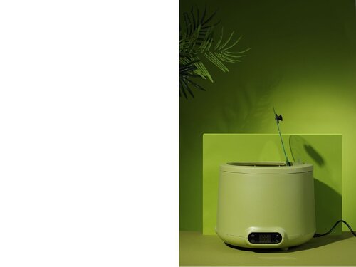 Hendi UNIQ Suppenkessel, Inhalt 8 Liter, � 366 mm, mit Glasdeckel, Gr�n