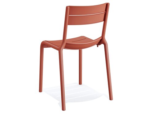 BEST Outdoor Stuhl Calor, Terracotta, Sitzh�he 450 mm, BTH 550 x 490 x 820 mm